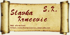 Slavka Krnčević vizit kartica